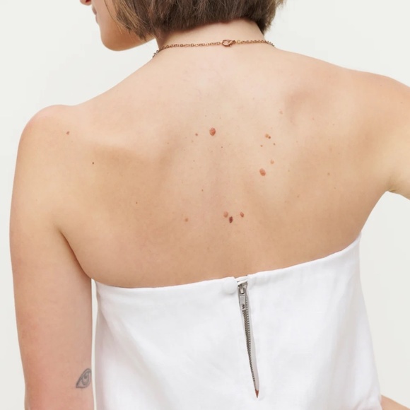 Reformation Stella Linen Dress White - Size 12 - Picture 2 of 3